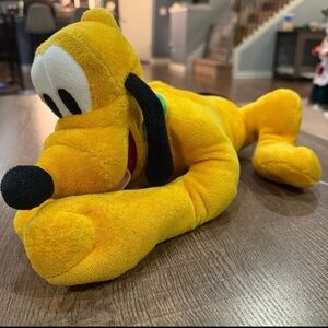 Disney Yellow Plush Dog with Black Collar